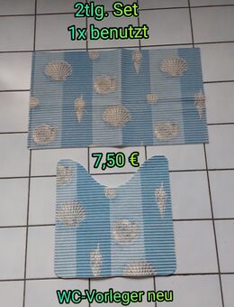 2tlg. Badezimmer-Garnitur, Matten, antirutschfest, neu - Immenhausen