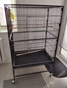 Biete großen Vogelkäfig mit viel Zubehör - Flensburg
