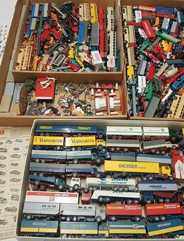 Wiking Modelle, Sammlung / Konvolut letzte 60 Jahre, Fahrzeuge, Zubehör, Kataloge, angeboten als Ersatzteilspender / Bastelschrott, ca. 4 kg - Bovenden