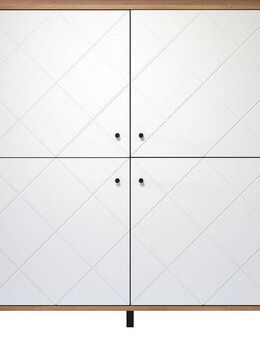 Places of Style Highboard Tarragona, Highboard mit 4 Türen & Soft-Close - (B/T/H) 123/40/136 cm