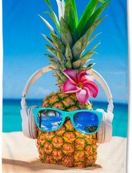 good morning Strandtuch Pineapple, Microfaser (1-St), Mikrofaser, 100x180, Schnelltrocknend, Sommer, Strand, Erwachsene