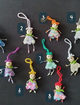 Glücksbringer Blumenmädchen Schlüsselanhänger Handarbeit - Saarbrücken