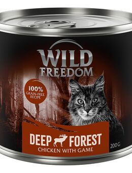 Wild Freedom Adult 6 x 200 g - getreidefreie Rezeptur - Deep Forest: Wild & Huhn