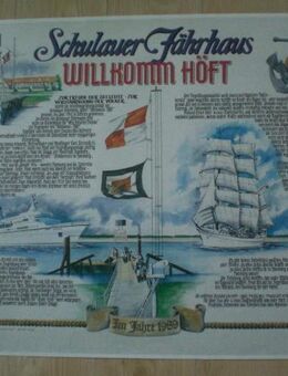 Poster Schulauer Fährhaus Willkomm Höft im Jahre 1989, Schiffsbegrüßungsanlage, Wedel/Hamburg - Flensburg Innenstadt
