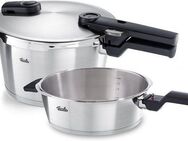 Fissler Schnellkochtopf Vitaquick® Premium, Edelstahl 18/10 (Set, 2-tlg., Schnellkochtopf 4,5 l + Schnellbratpfanne 2,5 l), Premium Qualität – Made in Germany