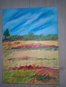Acrylbild Leinwand abstrakt 30 x 40 cm Unikat in 06628