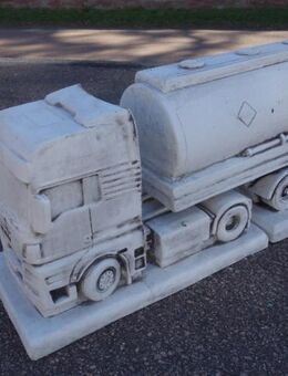Truck - LKW aus Beton/Stein mit verschiedenen Aufliegern auch zum bepflanzen Dekofigur Gartendeko - Hergisdorf