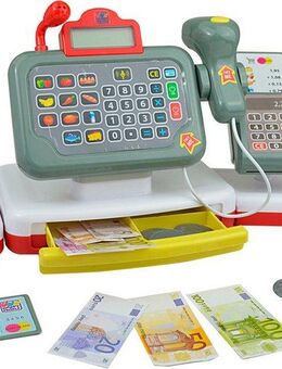 Happy People Spielkasse, (21-tlg), mit Rechnerfunktion und LCD Bildschirm
