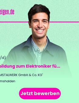 Ausbildung zum Elektroniker für Betriebstechnik (m/w/d) - Remshalden