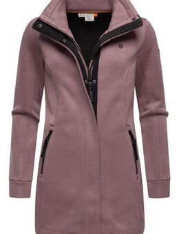 Ragwear Sweatjacke Letrice Bonded Elegante Zip-Jacke mit hohem Kragen in Feinstrickoptik