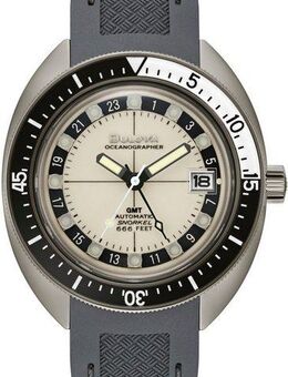 Bulova Automatikuhr Oceanographer GMT 98B407, Armbanduhr, Herrenuhr, bis 20 bar wasserdicht, Saphirglas
