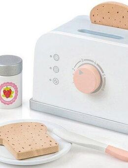 MUSTERKIND® Kinder-Toaster Olea, weiß/graublau, mit drehbaren Knopf