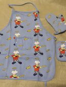 Kinderschürze, Topflappen und Handschuh Set in 30826