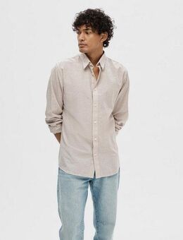 Selected Leinenhemd SLHSLIMNEW-LINEN SHIRT LS NOOS unifarben