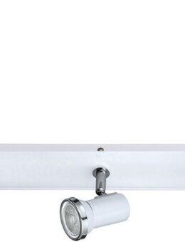 EGLO Deckenspot TAMARA 1 Deckenstrahler, Stahl und Glas, GU10, IP44, Badezimmerlampe, Leuchtmittel wechselbar, Warmweiß, Spot, L46 x B7 cm, weiß, chrom, 3X2,8W inkl.