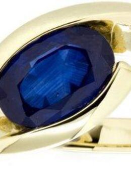 Firetti Goldring Schmuck Geschenk Gold 333 Damenring Goldring Edelstein Farbstein, mit Saphir - mit Brillanten