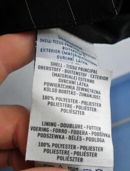 Sublevel-Damen-Weste,Schwarz,Nadelstreifen,2-Pocket,Modisch,Größe XL - Linnich