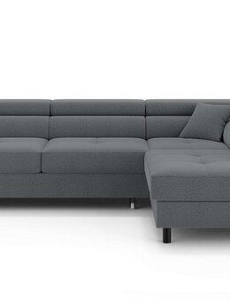 OTTO home Ecksofa AADEN Schlafsofa mit verstellbaren Kopfstützen, B/T/H: 254/199/90 cm, mit Bettfunktion und Bettkasten, Ottomane rechts/links bestellbar