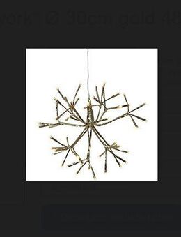 Scharnberger+Hasenbein 3D-LED-Hängestern „Firework“ Ø 30cm gold 48 LED warmweiß, Kabel 5m - Kaiserslautern