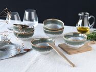 CreaTable Dipschale Cascade, Schale 6-tlg, Steinzeug, (Set, 6-tlg), Rekativglasur, Healthy Food