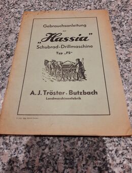 Gebrauchsanweisung Hassia Drillmaschine - Büdingen