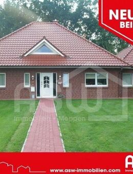 Musterhaus! Ländlich gelegener Neubau - Traum - Bungalow mit Spitzdachgarage - Meppen