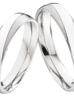 Poliert und mattierte Edelstahlringe E183 ohne Stein mit Gravur - Aholming