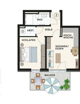 Auch als Kapitalanlage ideal: 2½-Zimmer-Neubauwohnung im Erdgeschoss - Niedernhall