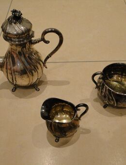 Silber 830, Silberschmiede L.Berth, Teekanne Zuckerdose Milchkännchen, Dänemark, ca. 1923 - Coesfeld