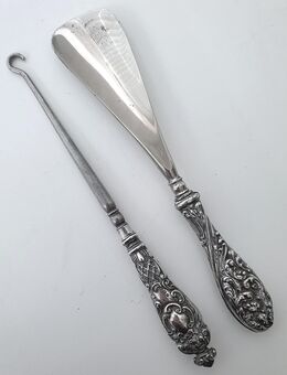 Schuhanzieher Set, England, antik, Silber - Berlin Steglitz-Zehlendorf