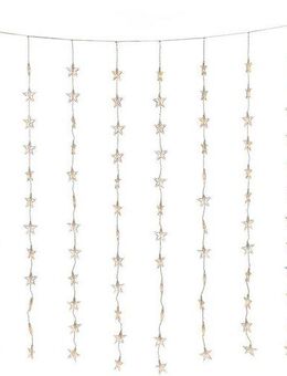 KONSTSMIDE LED-Lichtervorhang Weihnachtsdeko, 120 Sterne, 120 bernsteinfarbene Dioden