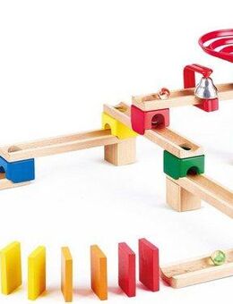 Hape Kugelbahn Zweispurige Murmelbahn mit Domino
