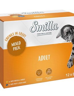 Smilla Adult Fisch - Als Ergänzung: 12 x 85g Adult Mixpaket Nassfutter