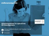 Abteilungsleiter*in operatives HR-Management - Dresden
