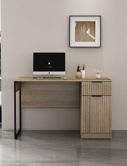 OTTO home Schreibtisch Aspea, mit Schublade, ausreichend Stauraum, moderne Rillenoptik, B. 120 cm