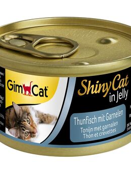 GimCat ShinyCat Jelly 6 x 70 g - Thunfisch & Garnelen