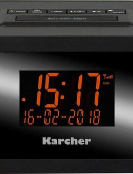Karcher DAB 2420 Digitalradio (DAB) (Digitalradio (DAB), FM-Tuner mit RDS, 2 W, FM-Tuner mit RDS, 2 W, Radio mit DAB+, Radiowecker, Senderspeicher)