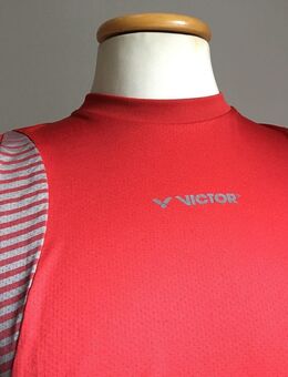 Shirt T-Shirt Sport Victor rot silber atmungsaktiv Badminton Größe M TOP! - Bremen