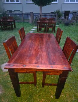 Esszimmertischset aus massiven Holz 4 Stühle 1 Tisch - Duisburg