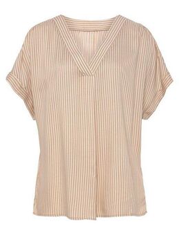 Vivance Kurzarmbluse mit Streifendesign, Damenbluse, casual