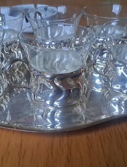 Tee Set Glas versilbert - Solingen (Klingenstadt)