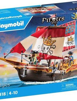 Playmobil® Piratenschiff (71418), Pirates Konstruktions-Spielset, (101 St), Made in Europe