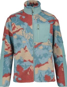 Icepeak Fleeceshirt H PRINT FLEECEJACKE MEMPHIS mit kontrastfarbenem Logopatch am Oberarm