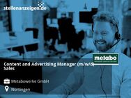 Content and Advertising Manager (m/w/d) Sales - Nürtingen