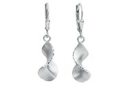 CELESTA Paar Ohrhänger 925 Silber mattiert und diamantiert
