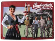 Budweiser - Sonderedition Nr.11 - Thema Fahrradfahren - Blechschild - Doberschütz