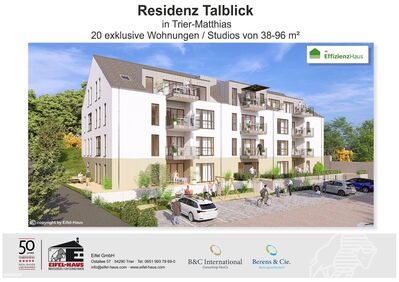 Residenz Talblick in Trier-Feyen 20 exklusive Wohnungen/Studios von 38m² bis 96m²