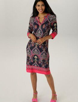 Aniston SELECTED Jerseykleid mit Ornamenten- und Rankendruck Allover