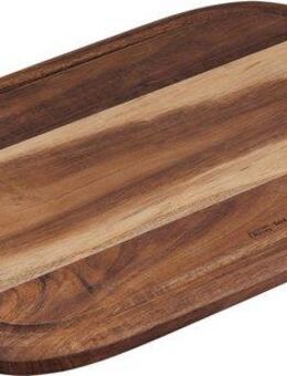 Tefal Schneidebrett Jamie Oliver, Akazienholz, (1-St), praktische Saftrille, zum Schneiden und Servieren