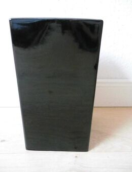 Vase ca. 25 x 13 x 13 cm Keramik schwarz glänzend eckig Deko 3,- - Flensburg